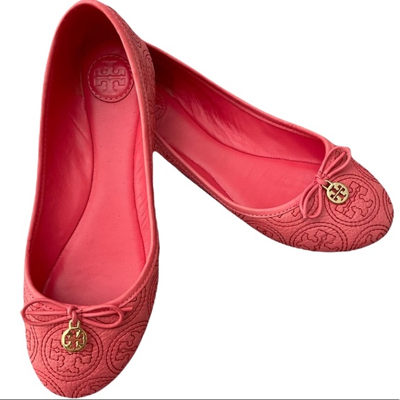 Tory Burch Shoes - Tory Burch Pink Embroidered Flats - 8